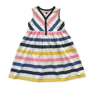 Tea Collection Italy Striped Henley Dress Size 5